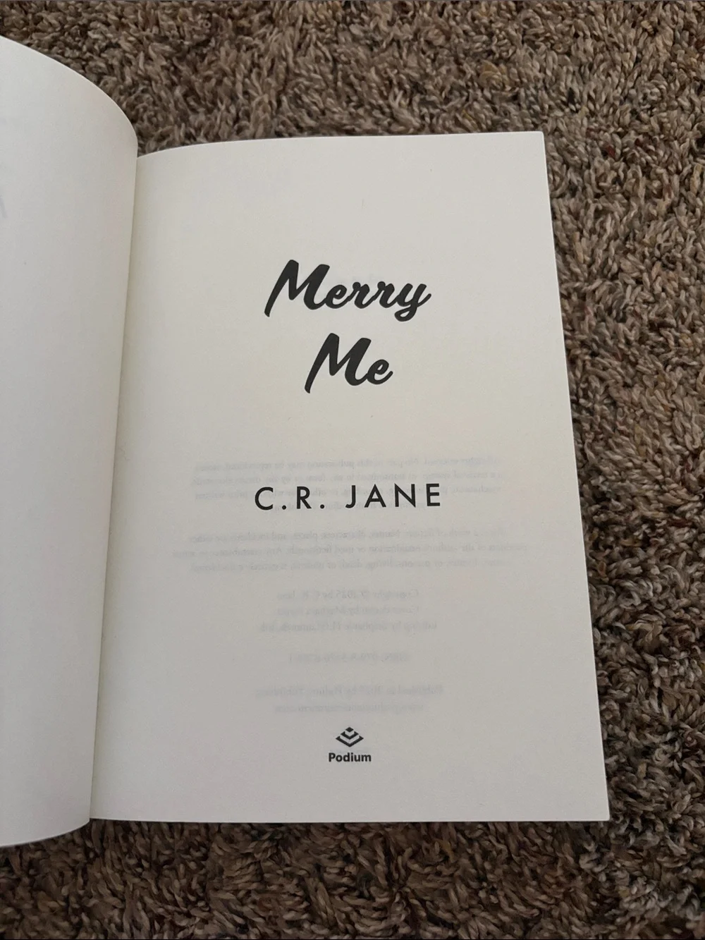 Merry Me by C.R. Jane — Holiday Romance Paperback